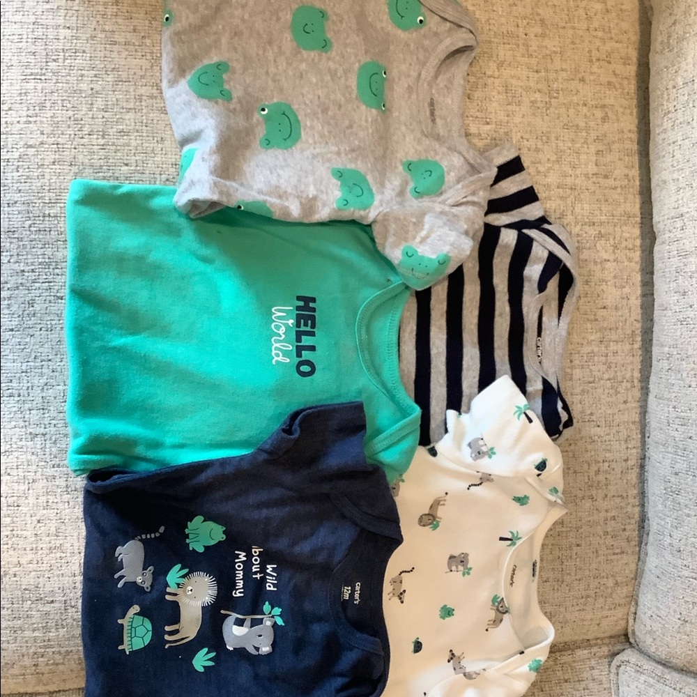 5 piece 12 month onesie bundle